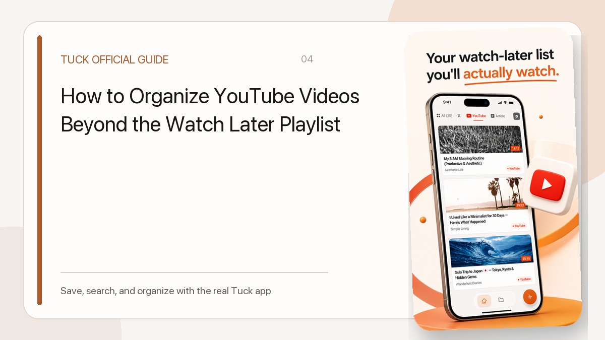 How to Organize YouTube Videos Beyond the Watch Later Playlist